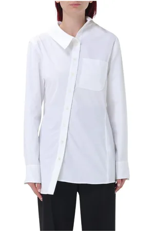 Jacquemus Femme, Blouses et Chemises, Blanc, Taille: 40 FR Chemise Blanche en Popeline Ourlet Asymétrique