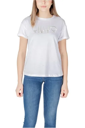 Liu Jo Femme, Tops, Blanc, Taille: 38 FR T-shirt en coton élégant avec des détails distinctifs