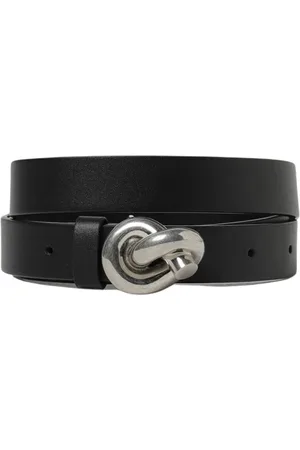 Bottega Veneta Femme, Accessoires, Noir, Taille: 85 CM Ceinture en Cuir Noire