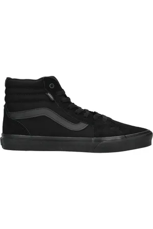 Vans Homme, Chaussures, Noir, Taille: 45 EU Bottine Baskets en Cuir Noir