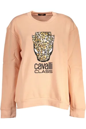 Roberto Cavalli Femme, Sweatshirts et sweats à capuche, Rose, Taille: 42 FR Pull en polaire rose élégant