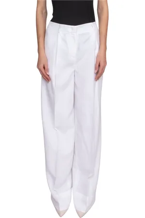 Blugirl Femme, Pantalons, Blanc, Taille: 36 FR Pantalon large pour femmes
