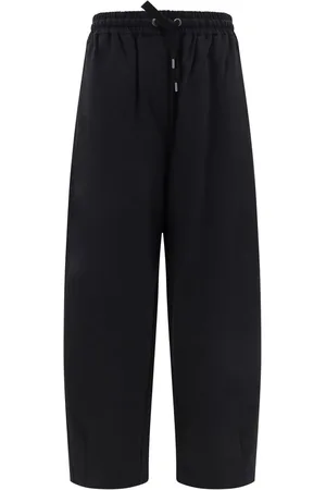 Brunello Cucinelli Femme, Pantalons, Noir, Taille: 40 FR Pantalons de survêtement à taille élastique et jambe large