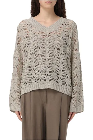 Brunello Cucinelli Femme, Pulls, , Taille: 42 FR V-Neck Cardigan Sweater