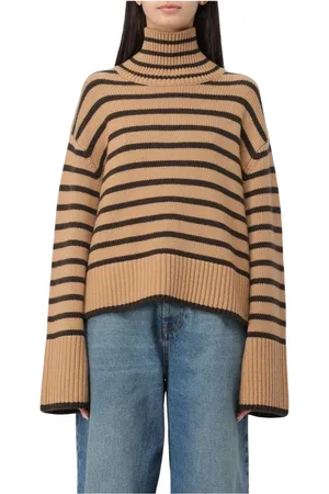 Lisa Yang Femme, Pulls, , Taille: 40 FR Pull à Col Roulé à Rayures