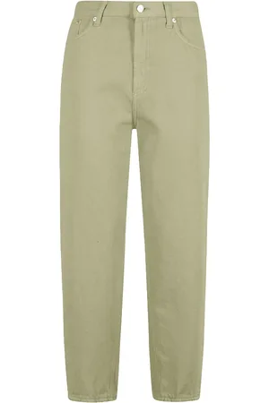 Dondup Femme, Pantalons, Vert, Taille: W29 Jean Taille Haute Vert Coupe Large