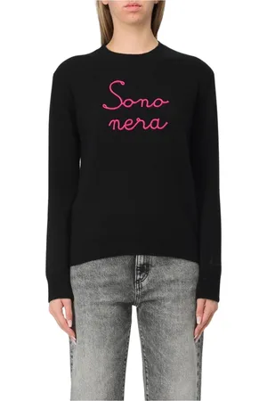MC2 SAINT BARTH Femme, Pulls, Noir, Taille: 42 FR Pull en Cachemire Noir