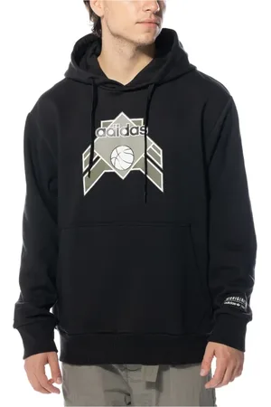 adidas Homme, Sweatshirts et sweats à capuche, Noir, Taille: M Sweat à Capuche Basketball Homme