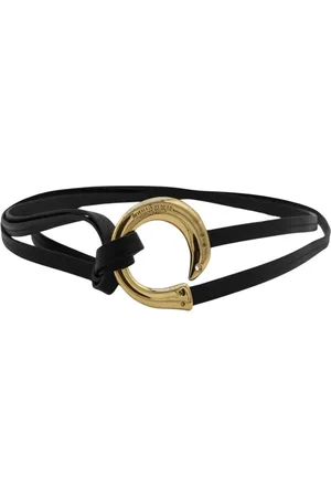 Bottega Veneta Femme, Accessoires, Noir, Taille: L Ceinture en Cuir Noir avec Boucle Cercle