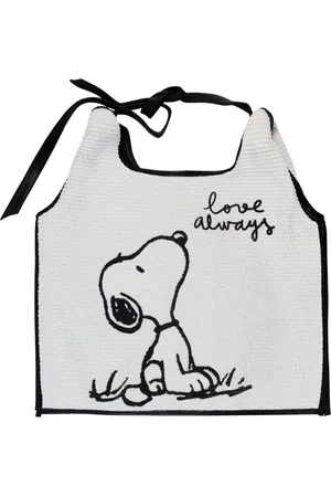 Anita Bilardi Femme, Sacs, Blanc, Taille: ONE Size Sac à bandoulière blanc avec impression Snoopy