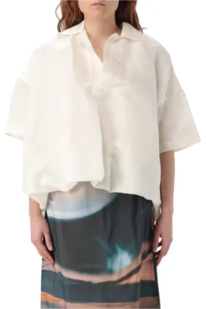 SUNNEI Femme, Blouses et Chemises, Blanc, Taille: 38 FR T-shirt Polo Blanc Manches Courtes