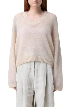 Brunello Cucinelli Femme, Pulls, , Taille: 42 FR Pull luxueux en mohair à col en V