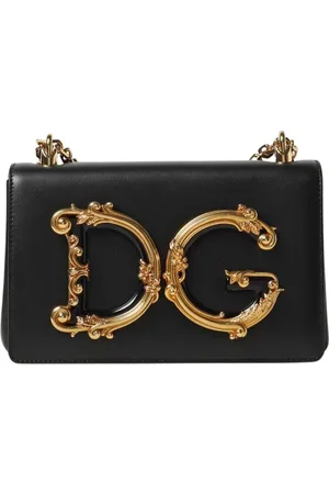 Dolce & Gabbana Femme, Sacs, Noir, Taille: ONE Size Pochette Logo Rose Poudré