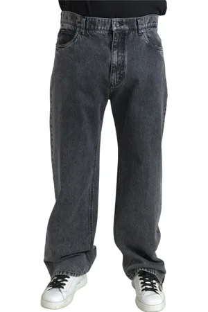Dolce & Gabbana Homme, Jeans, Gris, Taille: M Jean Denim Droit Gris Foncé