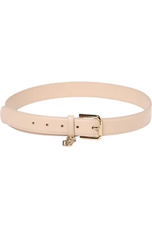 Dolce & Gabbana Femme, Accessoires, Rose, Taille: 85 CM Ceinture en cuir noir avec boucle