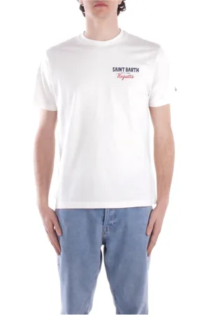 MC2 SAINT BARTH Homme, Tops, Blanc, Taille: M T-shirts et Polos avec Logo Frontal