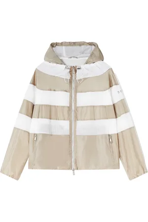 add Femme, Vestes, Gris, Taille: 38 FR Veste Coupe-Vent à Rayures en Nylontaf