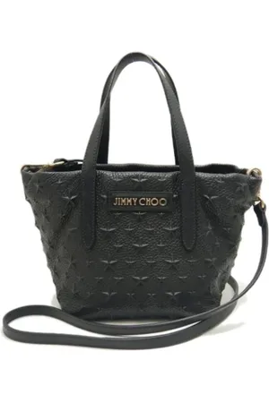 Jimmy Choo Femme, Pre-owned, Noir, Taille: ONE Size Pre-owned Cuir sacs-main