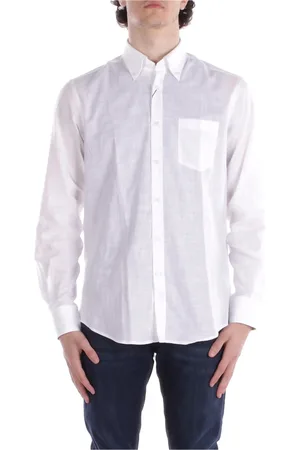 Paul & Shark Homme, Chemises, Blanc, Taille: XS Chemise avec logo de yachting et poche avant
