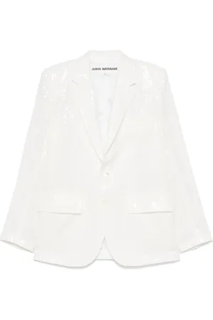JUNYA WATANABE Femme, Vestes, Blanc, Taille: 38 FR Manteau blanc à boutons avec poches à rabat