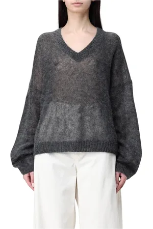 Brunello Cucinelli Femme, Pulls, Noir, Taille: 38 FR Pull luxueux en mohair à col en V