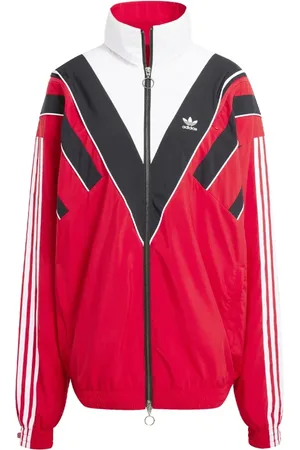 adidas Femme, Sweatshirts et sweats à capuche, Rouge, Taille: 38 FR Rasant Cut Line Track Top