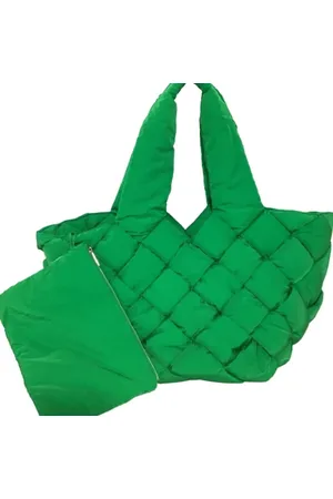 Bottega Veneta Femme, Pre-owned, Vert, Taille: ONE Size Pre-owned Tissu sacs-main