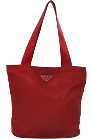 Prada Femme, Pre-owned, Rouge, Taille: ONE Size Pre-owned Nylon sacs-prada