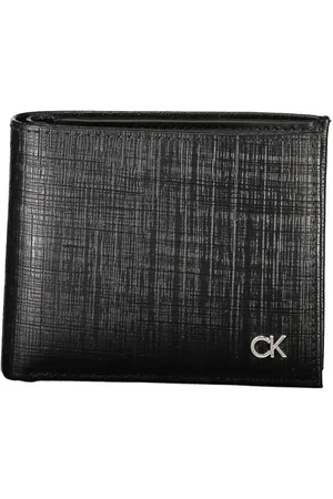 Calvin Klein Homme, Accessoires, Noir, Taille: ONE Size Elegant Dual Compartment Leather Wallet