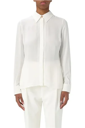 Elisabetta Franchi Femme, Blouses et Chemises, , Taille: 36 FR Chemisier en Soie Col Style Élégant