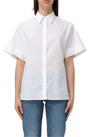 FAY Femme, Blouses et Chemises, Blanc, Taille: 42 FR Chemise Blanche en Coton, Coupe Classique