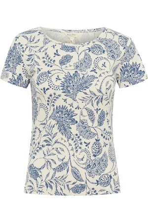 Part Two Femme, Tops, Bleu, Taille: 36 FR Tee rayé Oceana Paisley Print