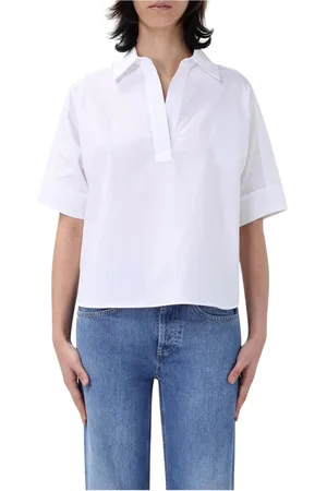 Dondup Femme, Blouses et Chemises, Blanc, Taille: 40 FR Chemise Élégante en Coton à Col