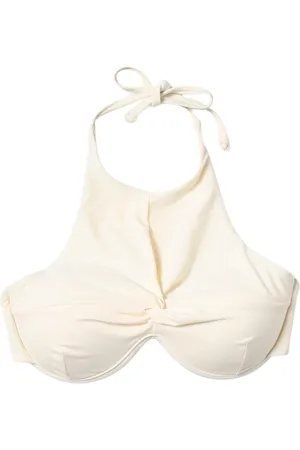 Andrea Iyamah Femme, Maillots de bain, Blanc, Taille: 40 FR Maillot de Bain Blanc avec Col Halter
