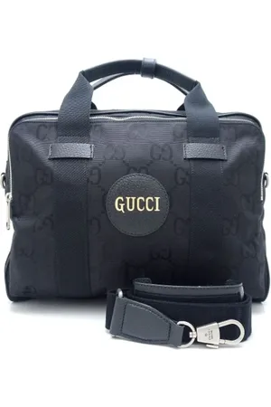 Gucci Homme, Pre-owned, Noir, Taille: ONE Size Pre-owned Toile sacoches-mallettes