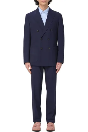 ELEVENTY Homme, Costumes, Bleu, Taille: XL Costume Bleu à Double Boutonnage