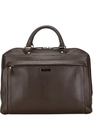 Burberry Homme, Pre-owned, Brun, Taille: ONE Size Pre-owned Cuir sacoches-mallettes