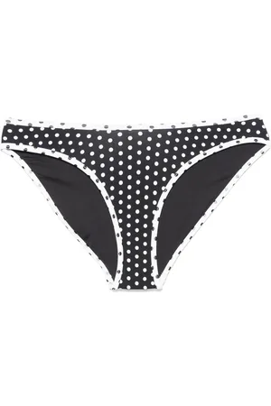 Frankies Bikinis Femme, Maillots de bain, Noir, Taille: 38 FR Maillot de Bain à Pois avec Bordure Contrastante
