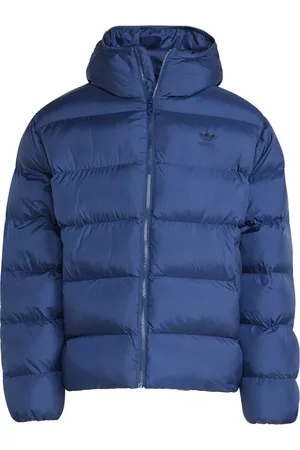 adidas Homme, Vestes, Bleu, Taille: 2XL Veste à Capuche Puffer Indigo Nuit