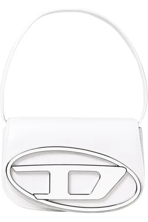Diesel Femme, Sacs, Blanc, Taille: ONE Size Sac Pochette avec Logo en Métal