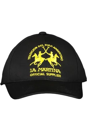 La Martina Homme, Accessoires, Noir, Taille: ONE Size Casquette Homme en Coton Noir
