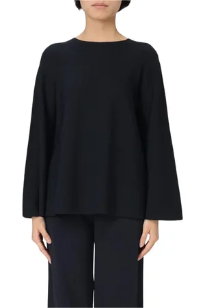 LIVIANA CONTI Femme, Pulls, Bleu, Taille: 38 FR Pull Bleu en Tricot à Col en V