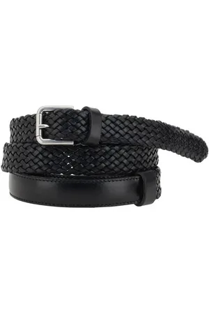 Dolce & Gabbana Homme, Accessoires, Noir, Taille: 100 CM Ceinture en Cuir Tissé