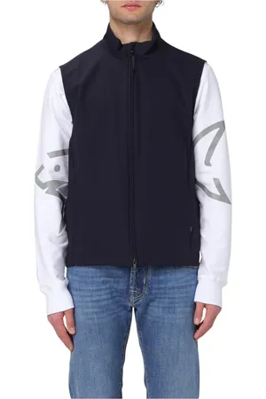 Paul & Shark Homme, Vestes, Bleu, Taille: M Gilet Bleu à Fermeture Éclair Résistant à l