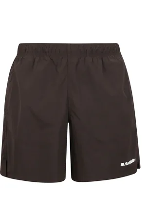 Jil Sander Homme, Shorts, Brun, Taille: L Maillot de bain avec logo et style costume
