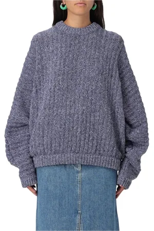 SUNNEI Femme, Pulls, Bleu, Taille: 38 FR Pull en Tricot Côtelé Bleu
