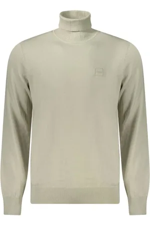 HUGO BOSS Homme, Pulls, , Taille: L Pull à col roulé en coton doux avec broderie
