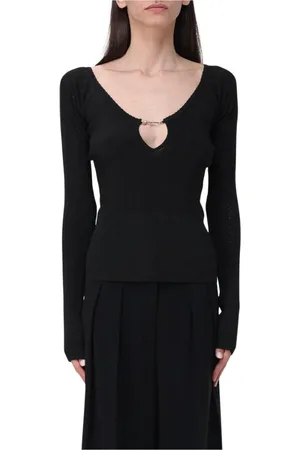 Jacquemus Femme, Pulls, Noir, Taille: 38 FR Haut Court Noir à Col en V