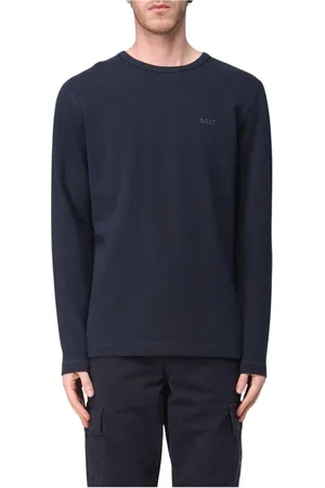 HUGO BOSS Homme, Tops, Bleu, Taille: S Pull Thermique Col Rond Bleu