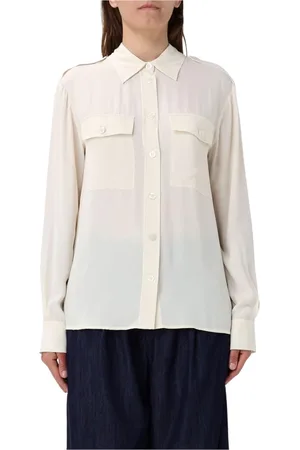 Liu Jo Femme, Blouses et Chemises, , Taille: 38 FR Chemise Élégante Jaune Crème avec Contraste